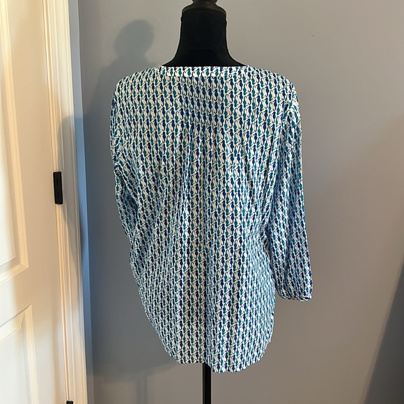 Talbots tonic 100% cotton seahorse print. Many details. Great fit - Picture 6 of 9